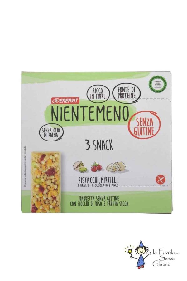 Snack Nientemeno pistacchi mirtilli cioccolato bianco gr 23x3 Enervit