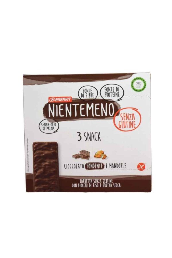 Snack Nientemeno cioccolato fondente e mandorle gr 33x3 Enervit