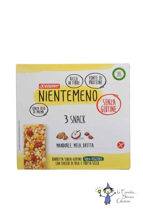 Snack Nientemeno mandorle mela uvetta gr 23x3 Enervit