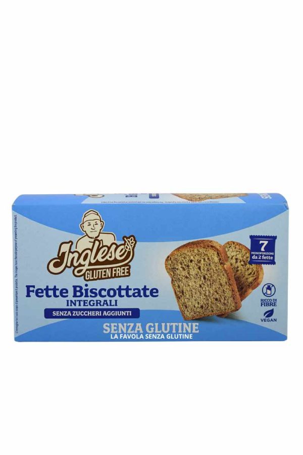 FETTE BISCOTTATE INTEGRALI VEGAN SENZA ZUCCHERO SENZA LATTOSIO GR 200 INGLESE
