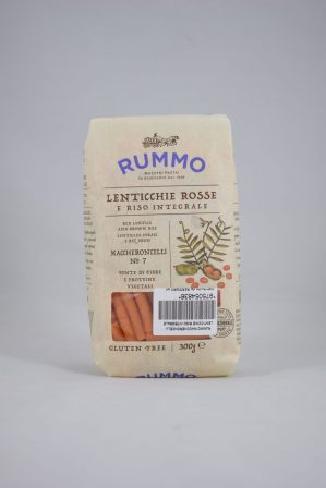MACCHERONCELLI LENTICCHIE ROSSE E RISO INTEGRALE GR 300 RUMMO