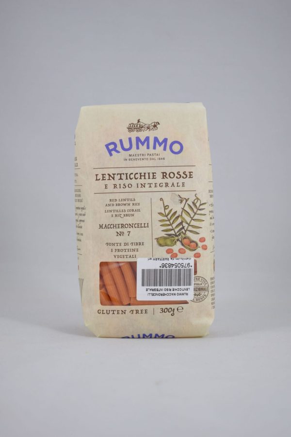 MACCHERONCELLI LENTICCHIE ROSSE E RISO INTEGRALE GR 300 RUMMO