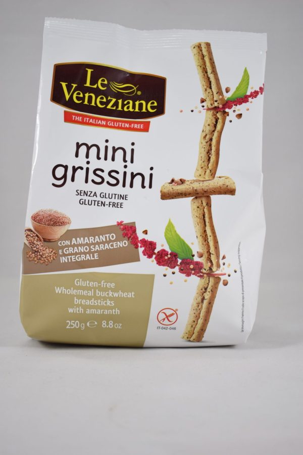 MINI GRISSINI CON AMARANTO E GRANO SARACENO INTEGRALE GR. 250 LE VENEZIANE
