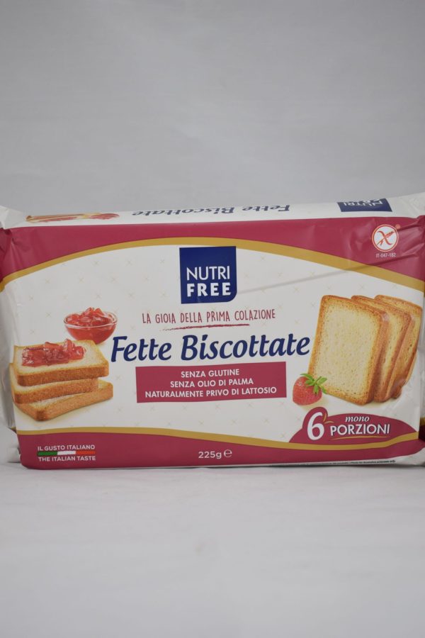 FETTE BISCOTTATE SENZA LATTOSIO GR. 37,5X6 NUTRIFREE