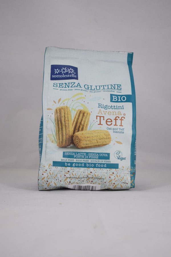RIGOTTINI AVENA E TEFF BIO SENZA LATTOSIO E UOVA GR. 250 SOTTOLESTELLE