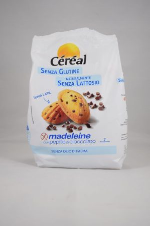 MADELEINE CON GOCCE DI CIOCCOLATO SENZA LATTOSIO GR. 30X7 PZ CEREAL