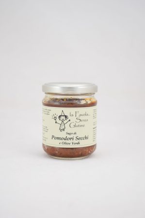 SUGO POMODORI SECCHI E OLIVE VERDI GR. 180 LA FAVOLA SENZA GLUTINE
