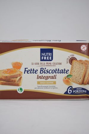 FETTE BISCOTTATE INTEGRALI SENZA LATTOSIO GR. 225 NUTRIFREE