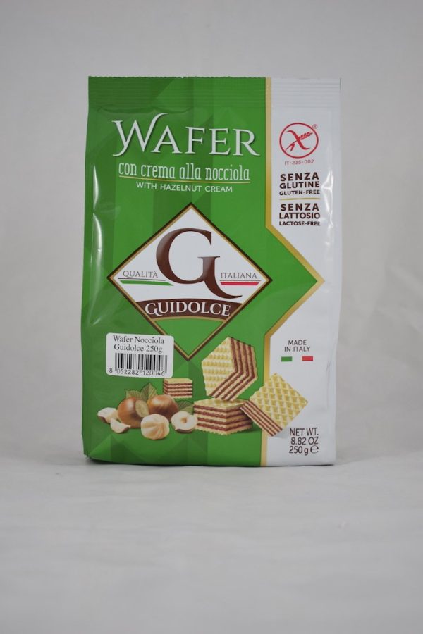 WAFER CREMA DI NOCCIOLE GR. 250 SENZA LATTOSIO GUIDOLCE