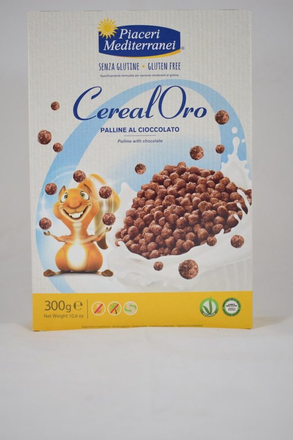 PALLINE AL CIOCCOLATO CEREAL ORO SENZA LATTE GR. 300 PIACERI MEDITERRANEI