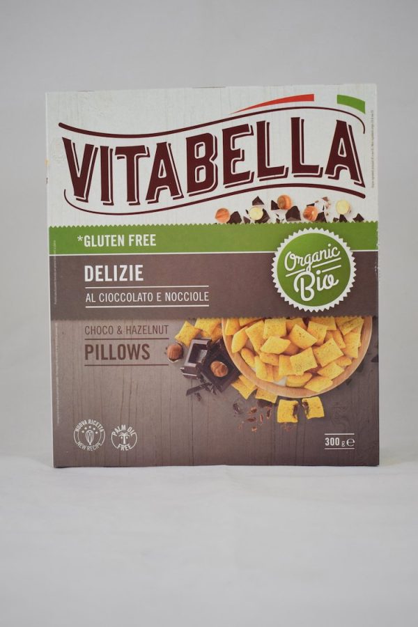 PILLOWS DELIZIE AL CIOCCOLATO E NOCCIOLA BIO GR. 300 VITABELLA