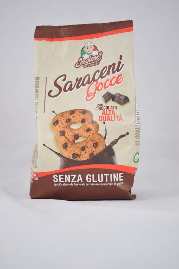 Biscotti saraceni con gocce di cioccolato gr 300 Inglese