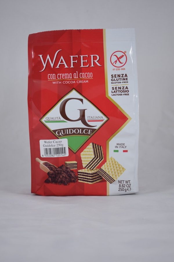 WAFER CREMA DI CACAO GR. 250 SENZA LATTOSIO GUIDOLCE