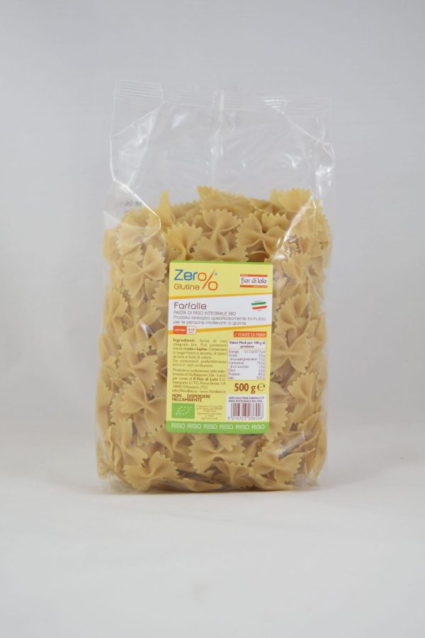 FARFALLE DI RISO INTEGRALE BIO GR. 500 FIOR DI LOTO