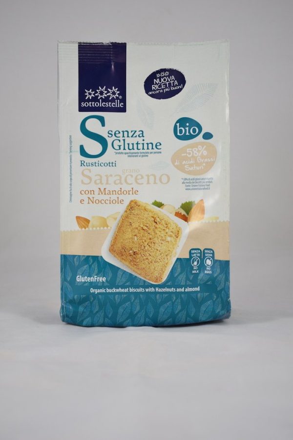 RUSTICOTTI GRANO SARACENO MANDORLE NOCCIOLE BIO VEGAN GR.250 SOTTOLESTELLE