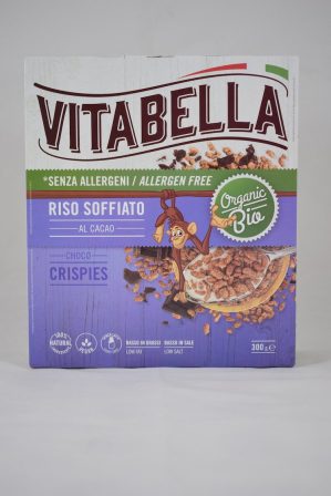 RISO SOFFIATO AL CIOCCOLATO SENZA LATTE BIO GR. 300 VITABELLA