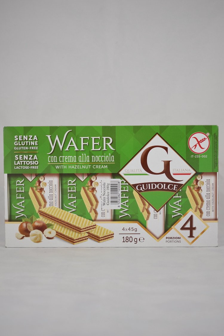 WAFER CREMA DI NOCCIOLE GR. 45X4 SENZA LATTOSIO GUIDOLCE