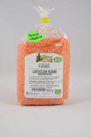 LENTICCHIE ROSSE DECORTICATE BIO GR. 500 LA COLLINA DEI FIORI
