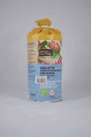 GALLETTE DI RISO INTEGRALE CON QUINOA BIO VEGANE GR.100 PROBIOS