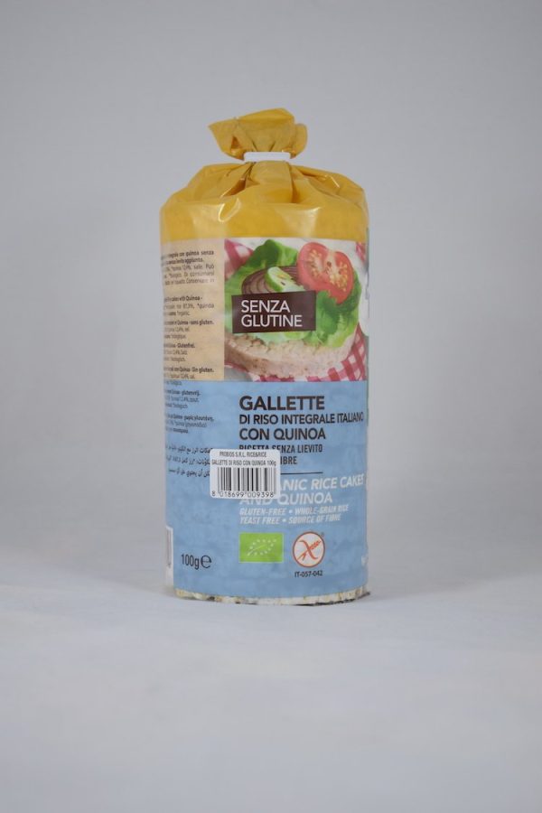 GALLETTE DI RISO INTEGRALE CON QUINOA BIO VEGANE GR.100 PROBIOS