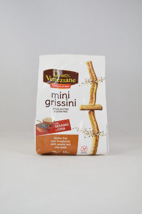 MINI GRISSINI CON SESAMO E CHIA GR. 250 LE VENEZIANE