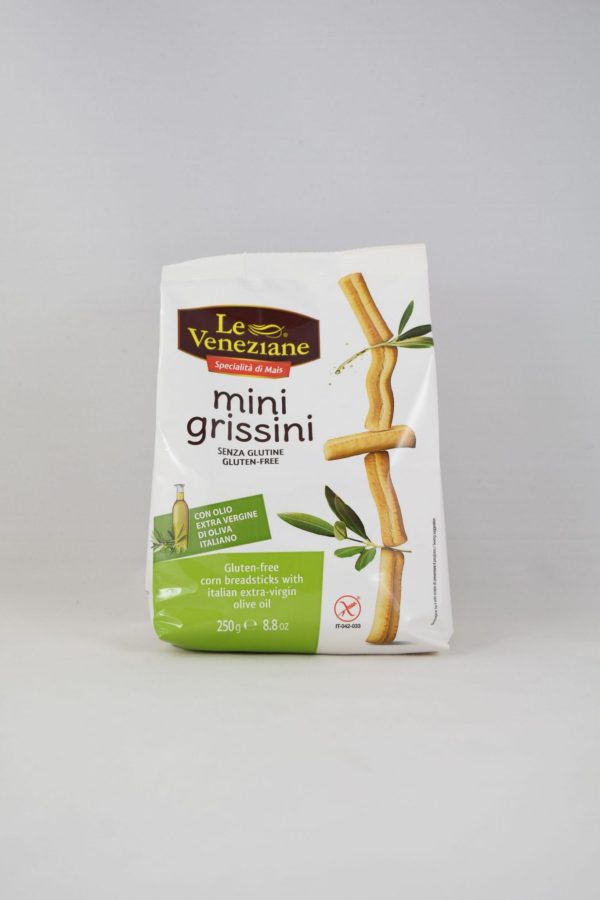 MINI GRISSINI CON OLIO EXTRA VER. D'OLIVA GR. 250 LE VENEZIANE