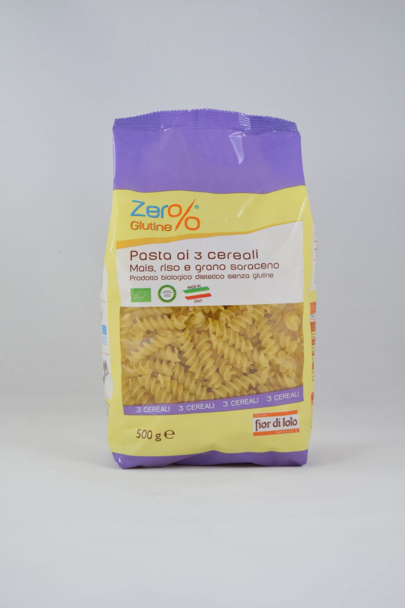 FUSILLI AI TRE CEREALI GR. 500 FIOR DI LOTO