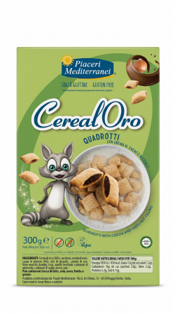 Quadrotti con crema al cacao e nocciole gr 300 Piaceri Mediterranei