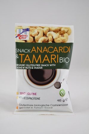SNACK ANACARDI E TAMARI BIO GR. 45 FINESTRA SUL CIELO