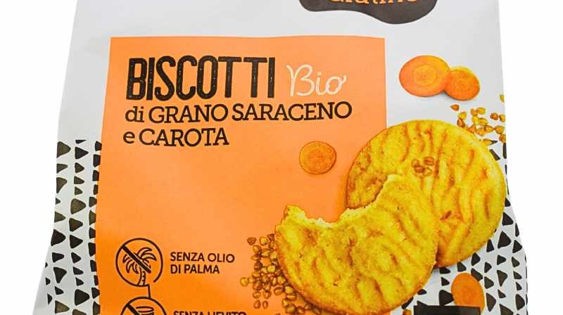 Biscotti bio al grano saraceno e carota gr 300 Fior di Loto