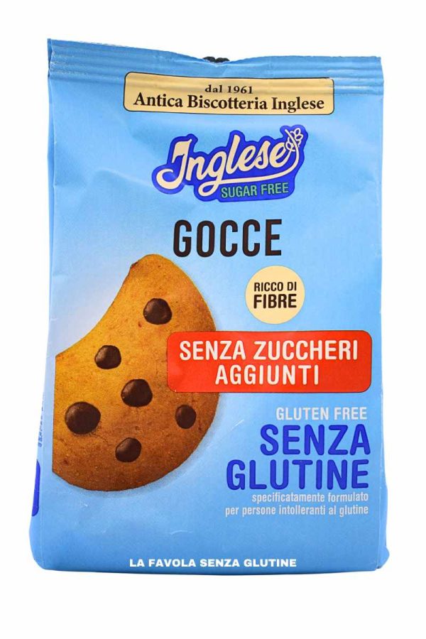 Biscotti gocce senza zuccheri aggiunti gr 200 Inglese