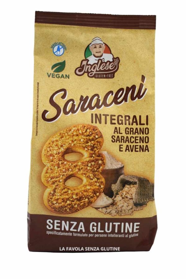 Biscotti saraceni integrali al grano saraceno e avena vegan gr 300 Inglese