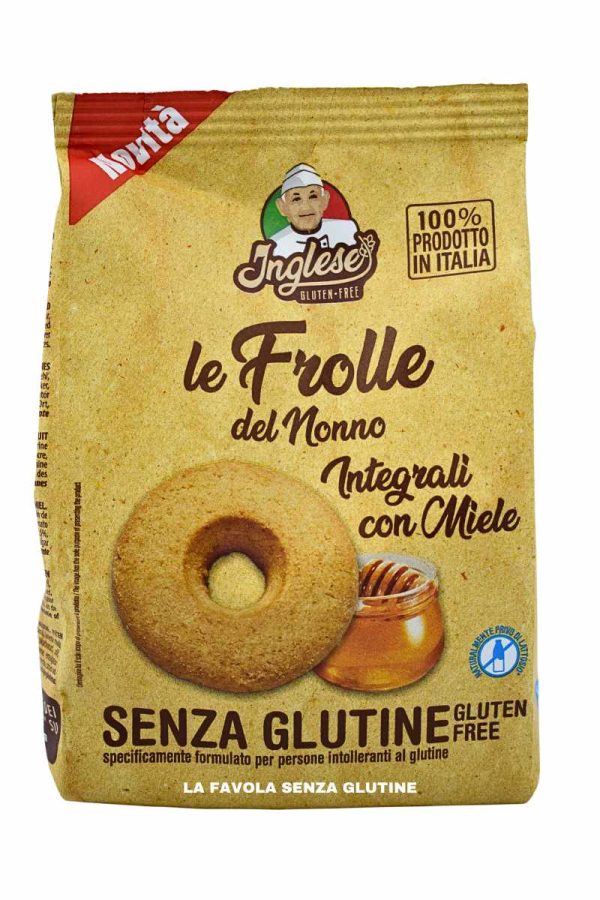 Biscotti le frolle integrali con miele senza lattosio gr 200 Inglese