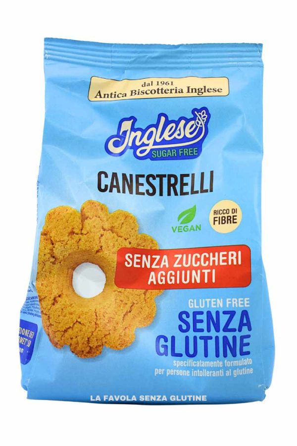 Canestrelli vegan senza zuccheri aggiunti gr 200 Inglese