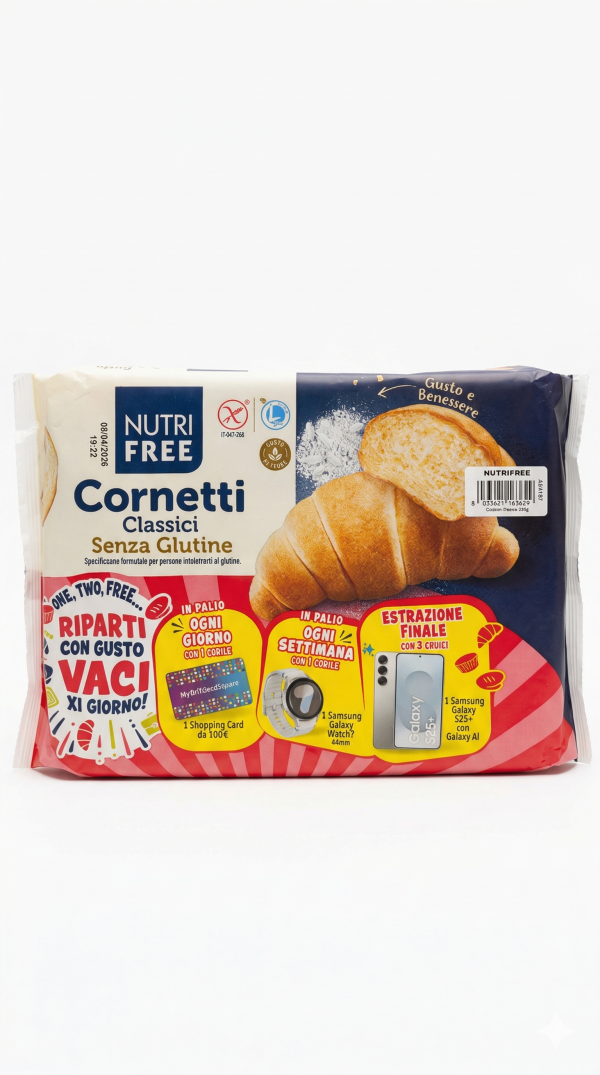 Cornetti classici senza lattosio gr 50x4 Nutrifree