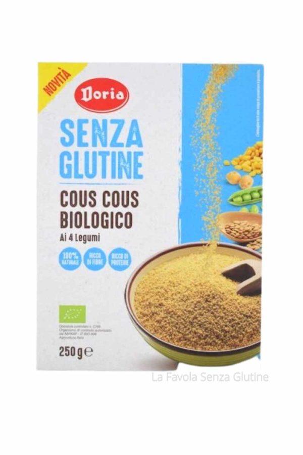 Cous cous ai 4 legumi bio senza latte gr 250 Doria