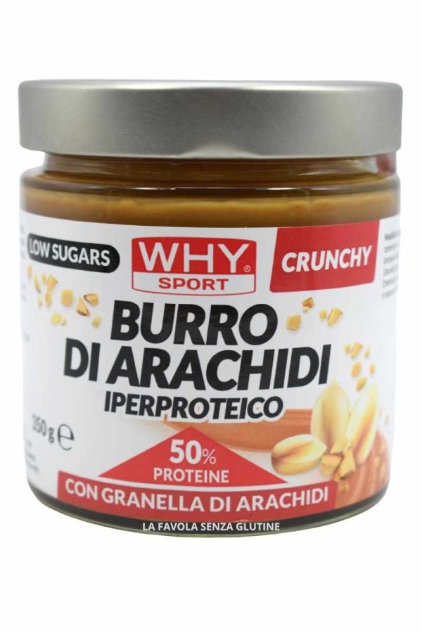 Crema di arachidi con granella iperproteico senza zuccheri aggiunti gr 350 Why Nature