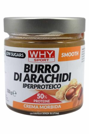Crema di arachidi iperproteico senza zuccheri aggiunti gr 350 Why Sport