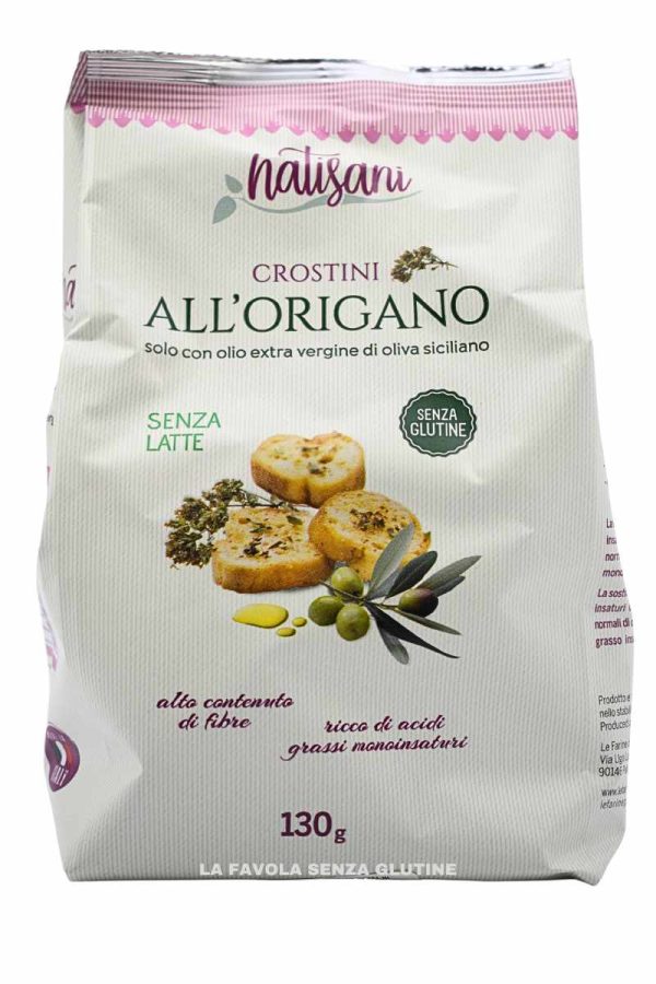 Crostini all'origano senza latte gr 130 Natisani