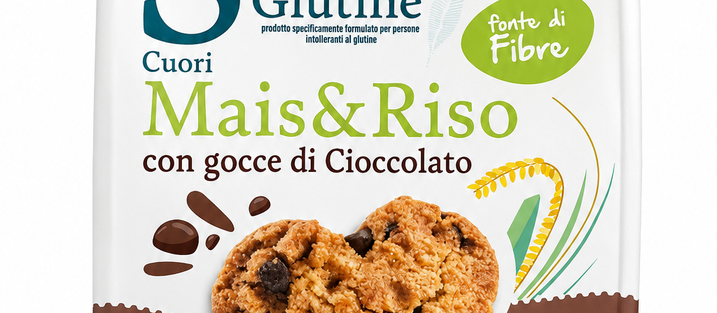 Cuori di mais e riso con gocce di cioccolato BIO VEGAN gr 250 Sottolestelle