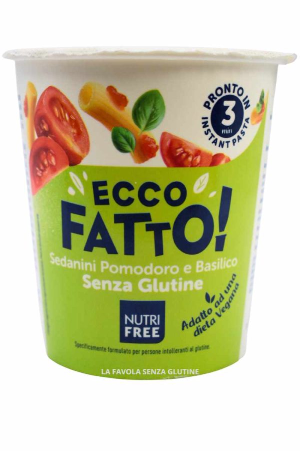 Ecco Fatto sedanini pomodoro basilico gr 70 Nutrifree