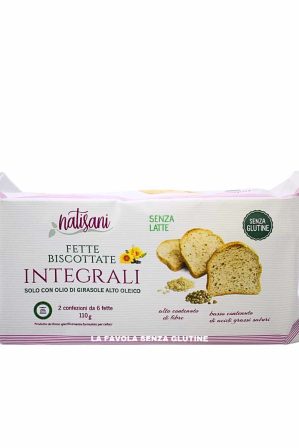 Fette biscottate integrali senza latte vegan 110gr Natisani