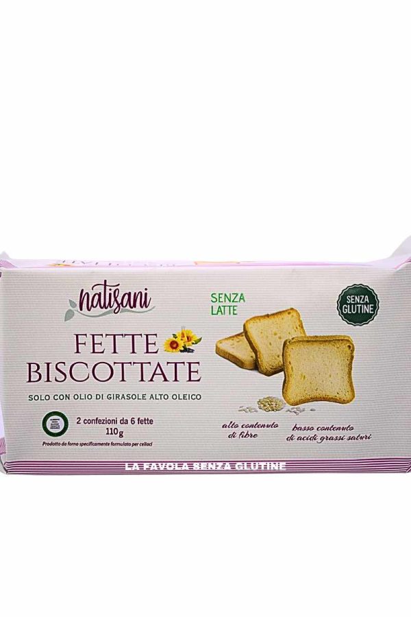 Fette biscottate senza latte 110gr Natisani