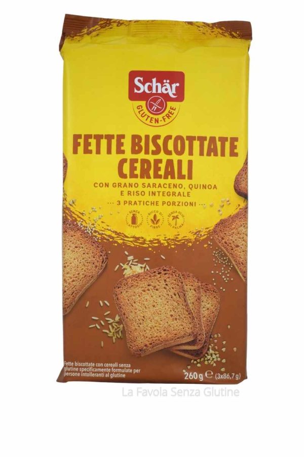 Fette biscottate ai cereali senza lattosio gr 86,7x3 Schar