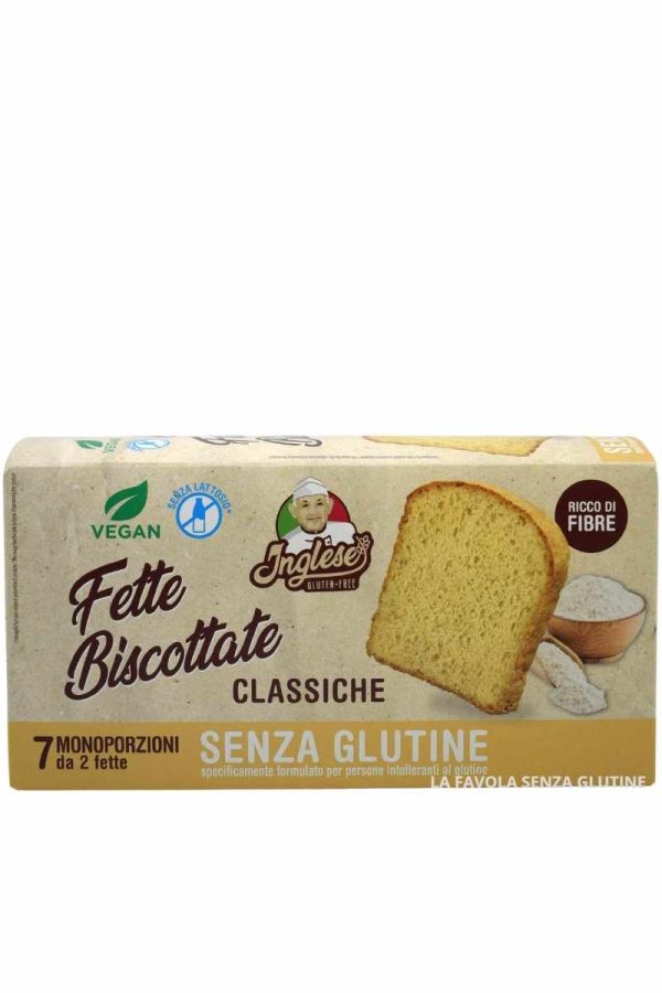 Fette biscottate classiche senza lattosio vegan gr 28,5x7 Inglese