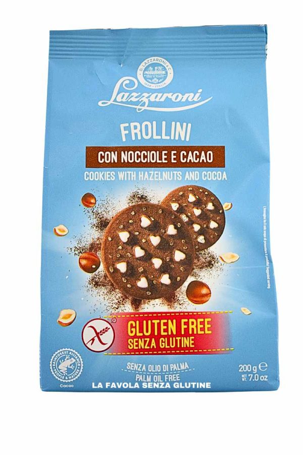 BISCOTTI CON CACAO E NOCCIOLA GR. 200 LAZZARONI