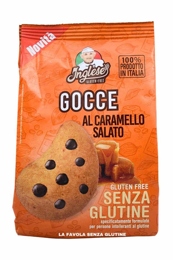 Biscotti gocce al caramello salato gr 200 Inglese