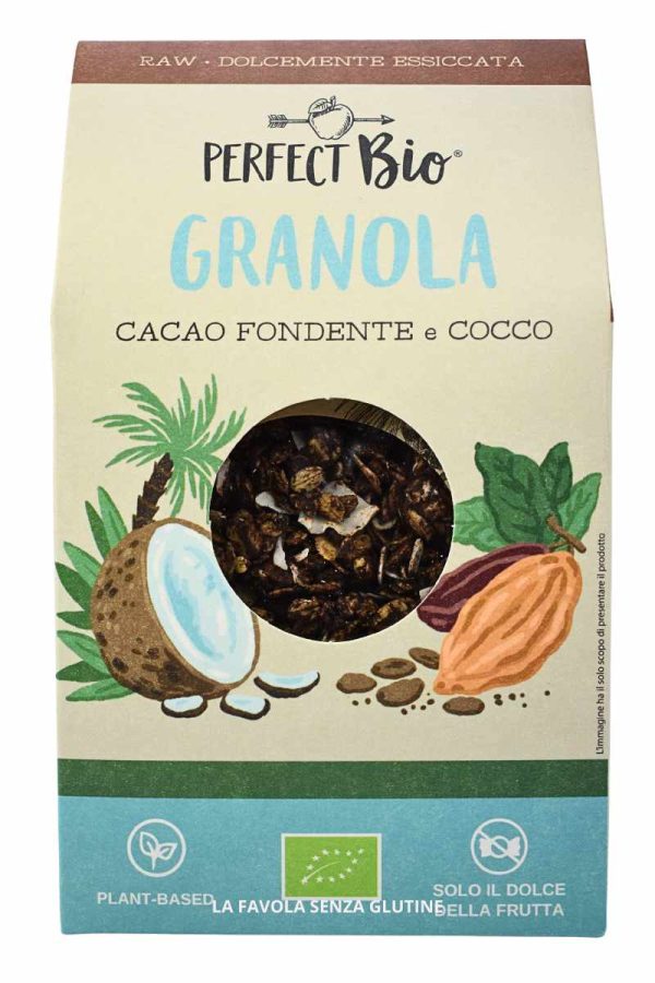 Granola gusto cacao fondente e cocco gr 250 Perfect Bio