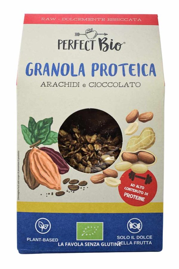 Granola proteica gusto arachidi e cioccolato gr 250 Perfect Bio