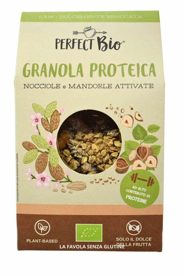 Granola proteica gusto nocciole e mandorle attivate gr 250 Perfect Bio
